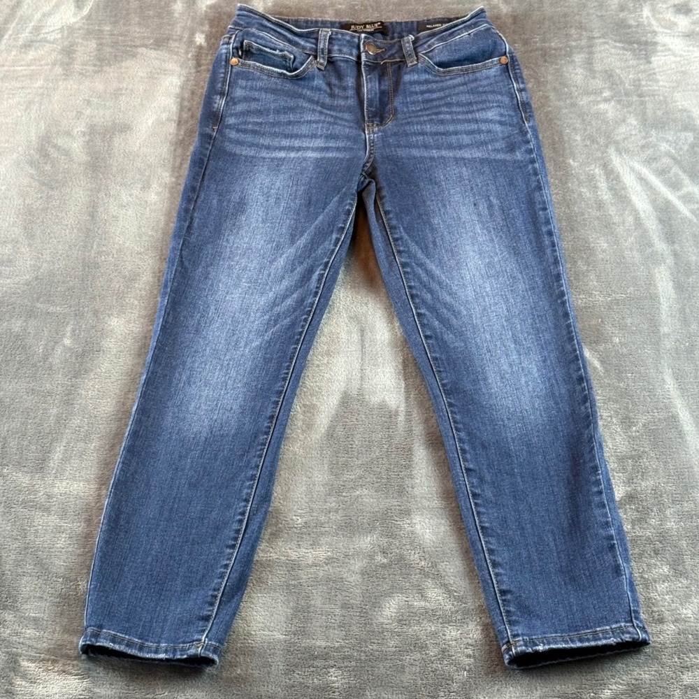 Judy Blue Relaxed Fit Dark Wash Denim‎ Jeans Womens 27 Stretch Mid Rise